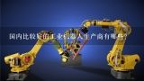 国内比较好的工业机器人生产商有哪些？中国十大机器人公司