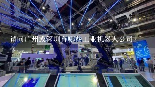 请问广州或深圳有哪些工业机器人公司？