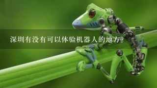 深圳有没有可以体验机器人的地方？