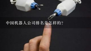 中国机器人公司排名是怎样的？