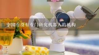 中国有没有专门研究机器人的机构