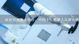 政府用机器人推荐，中国十大机器人品牌有哪些？