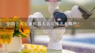 中国十大工业机器人公司排名有哪些？