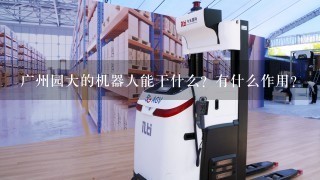 广州园大的机器人能干什么？有什么作用？