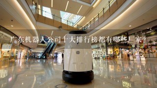 广东机器人公司十大排行榜都有哪些厂家？