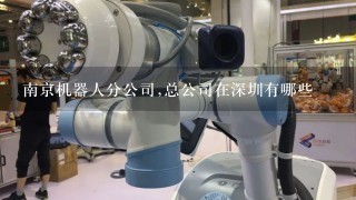 南京机器人分公司,总公司在深圳有哪些