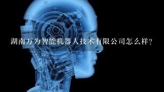 湖南万为智能机器人技术有限公司怎么样？