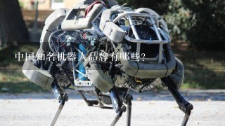 中国知名机器人品牌有哪些？
