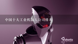 中国十大工业机器人公司排名