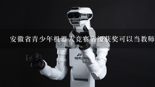 安徽省青少年机器人竞赛省级获奖可以当教师晋级业绩吗