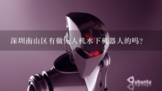 深圳南山区有做无人机水下机器人的吗？