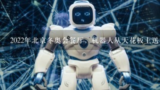 2022年北京冬奥会餐厅，机器人从天花板上送餐的餐厅场景，就像1部科幻电影，机器人取代人工服务员，从天花板上送餐...