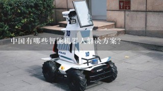 中国有哪些智能机器人解决方案？