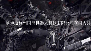 谁知道杭州国辰机器人科技有限公司在国内排名怎么样