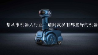 想从事机器人行业，请问武汉有哪些好的机器人公司？