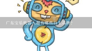 广东宝乐机器人都有哪些自主品牌？